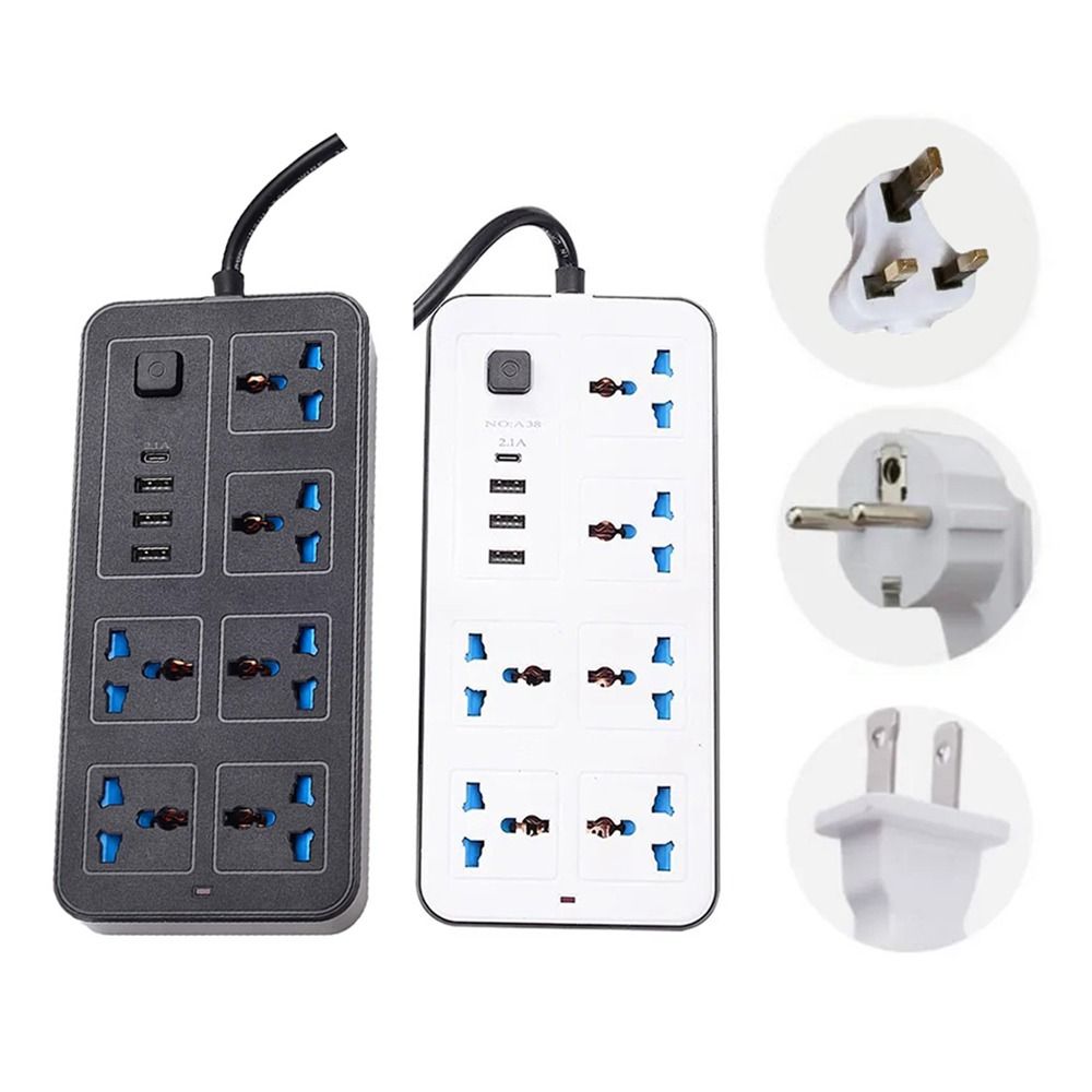 Power Strip Flat - Power Multi Tap Universal Plug EU