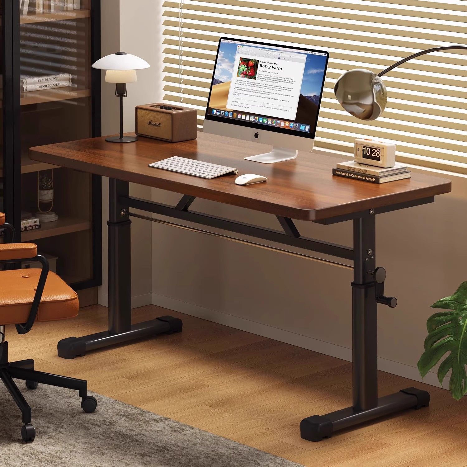 Desk Setup For Laptop - Nowoczesne, proste biurko komputerowe z regulacją
