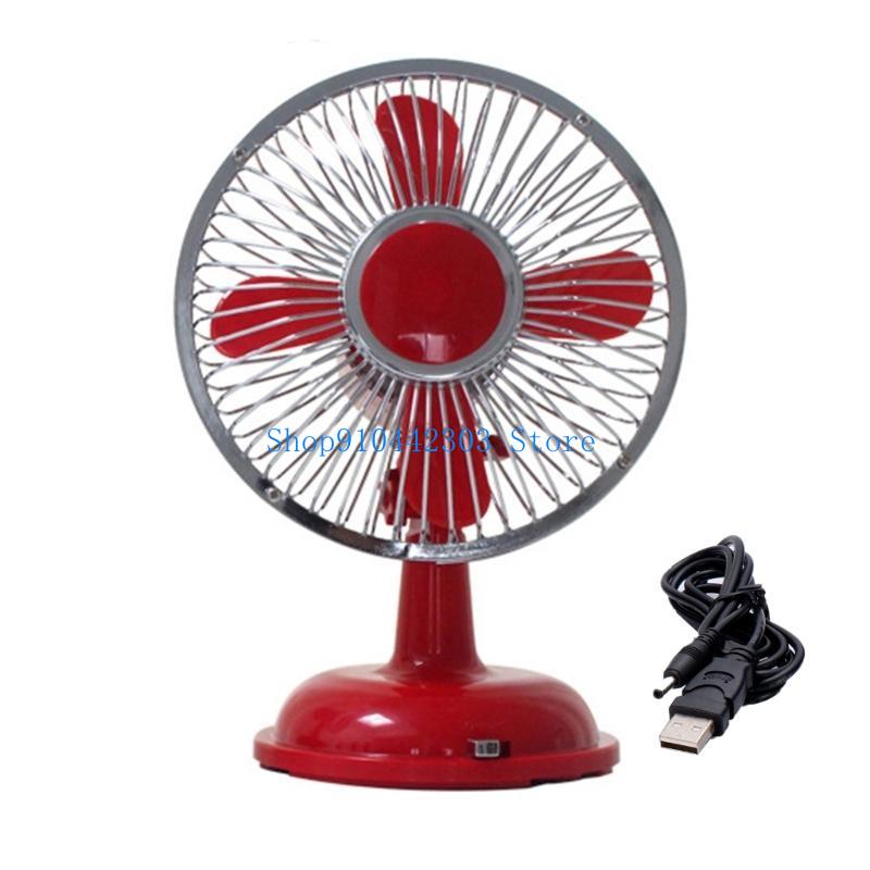 Fan Desk Small Usb - Mały wentylator biurkowy oscylacyjny retro, 2