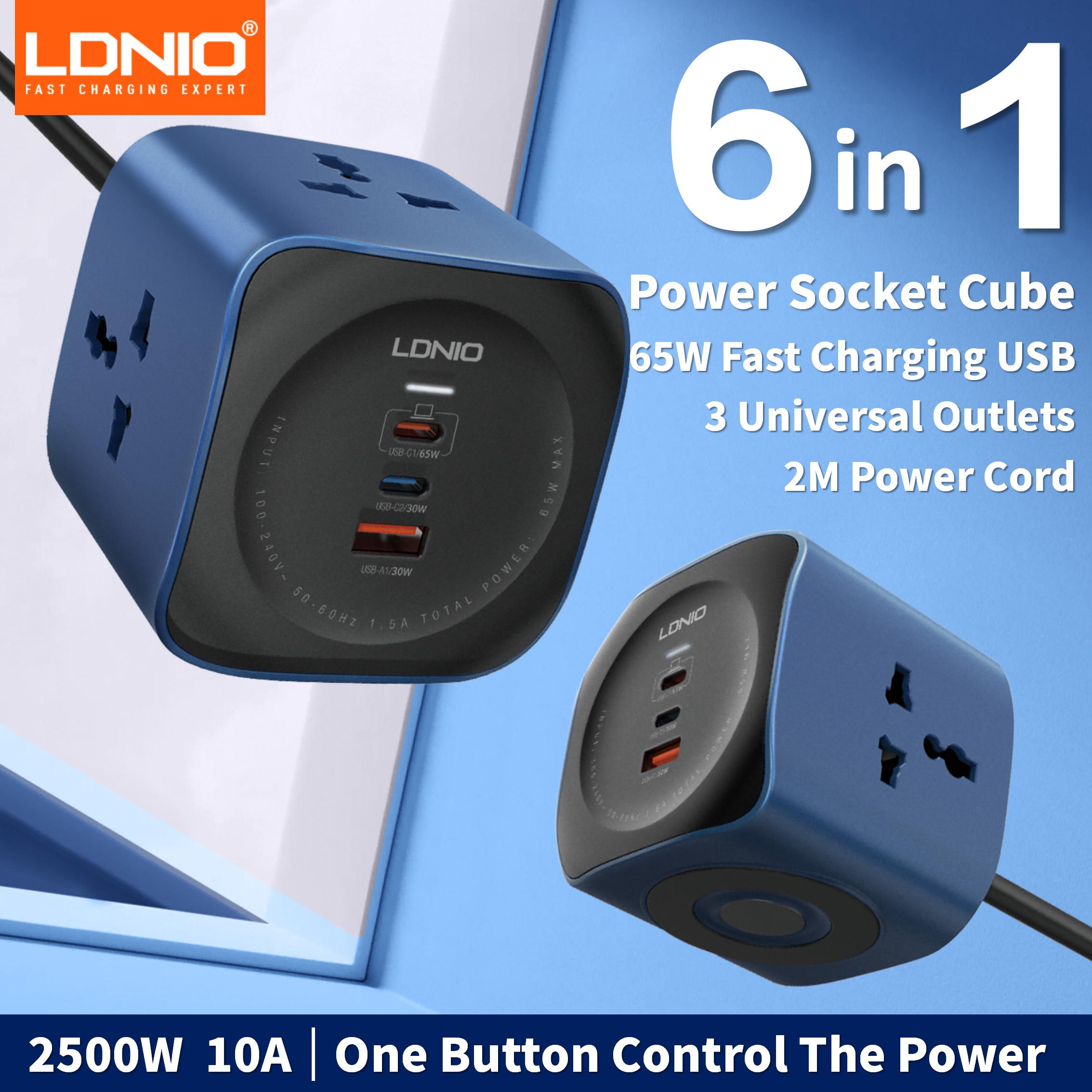 Power Strip Flat - Listwa zasilająca Cube LDNIO 65W Stacje