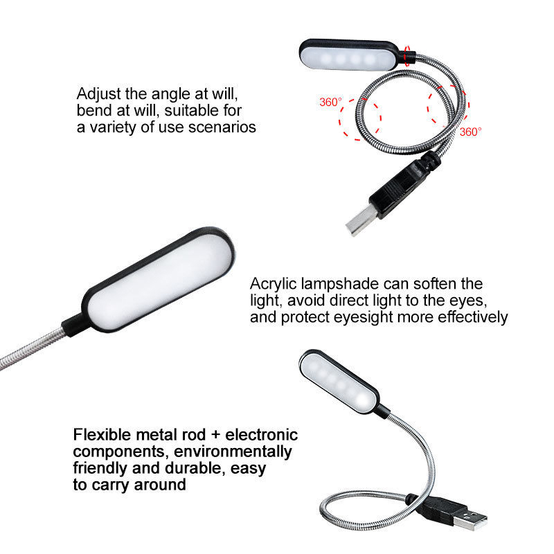 Mini 4 LED Lampka do czytania  – Desk Setup For Laptop recenzja i cena