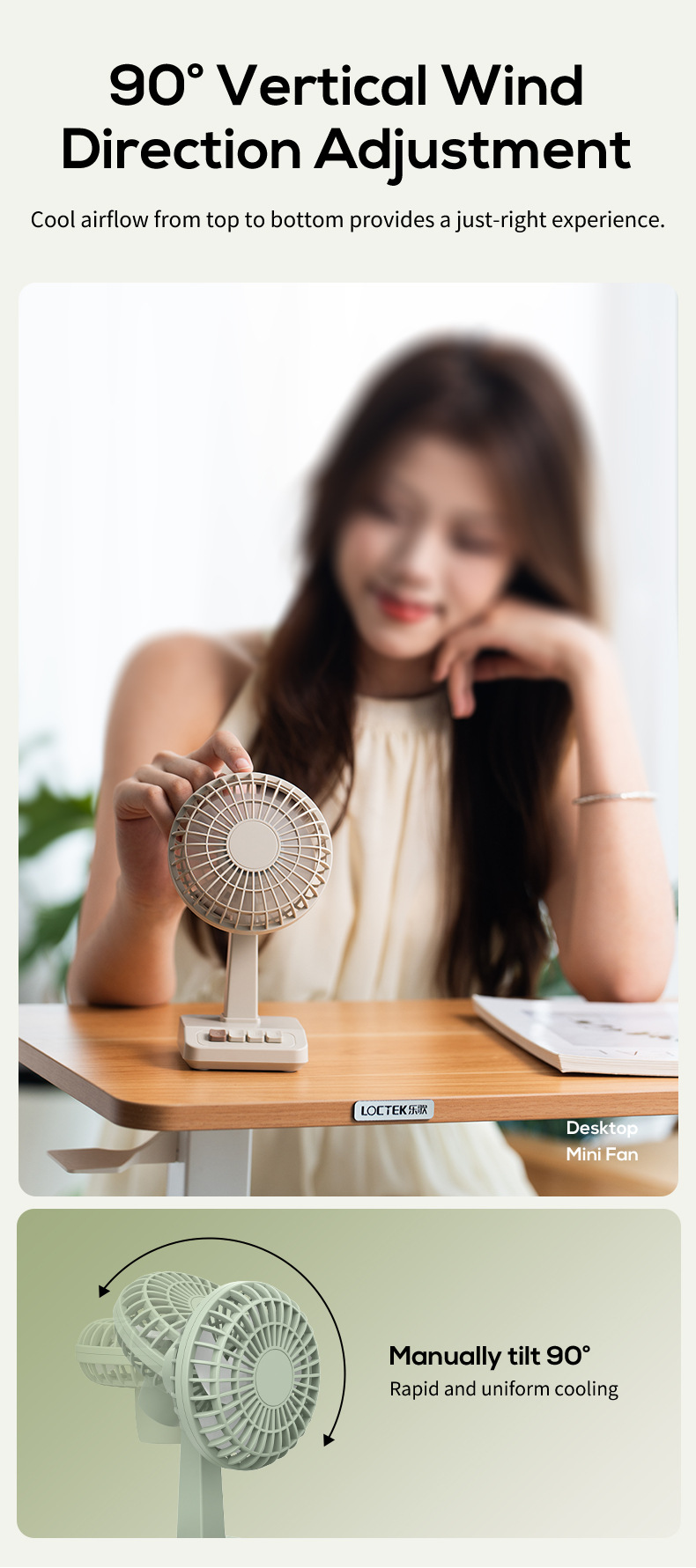 Wentylator biurkowy w stylu re – Fan Desk Small Usb recenzja i cena