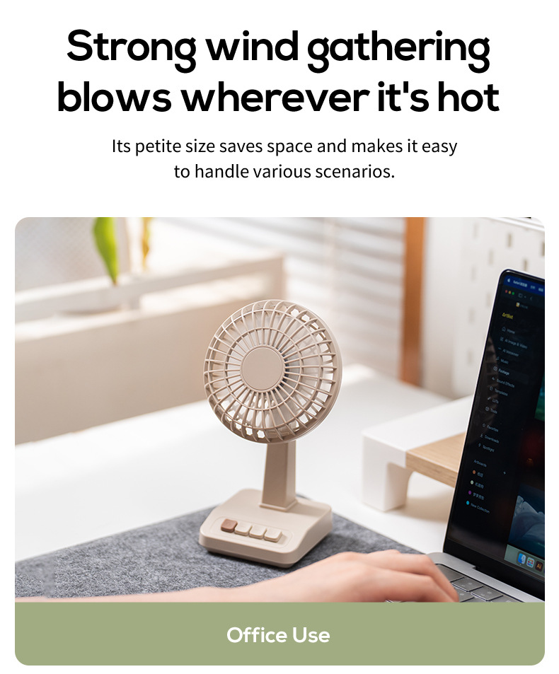 Wentylator biurkowy w stylu re – Fan Desk Small Usb recenzja i cena
