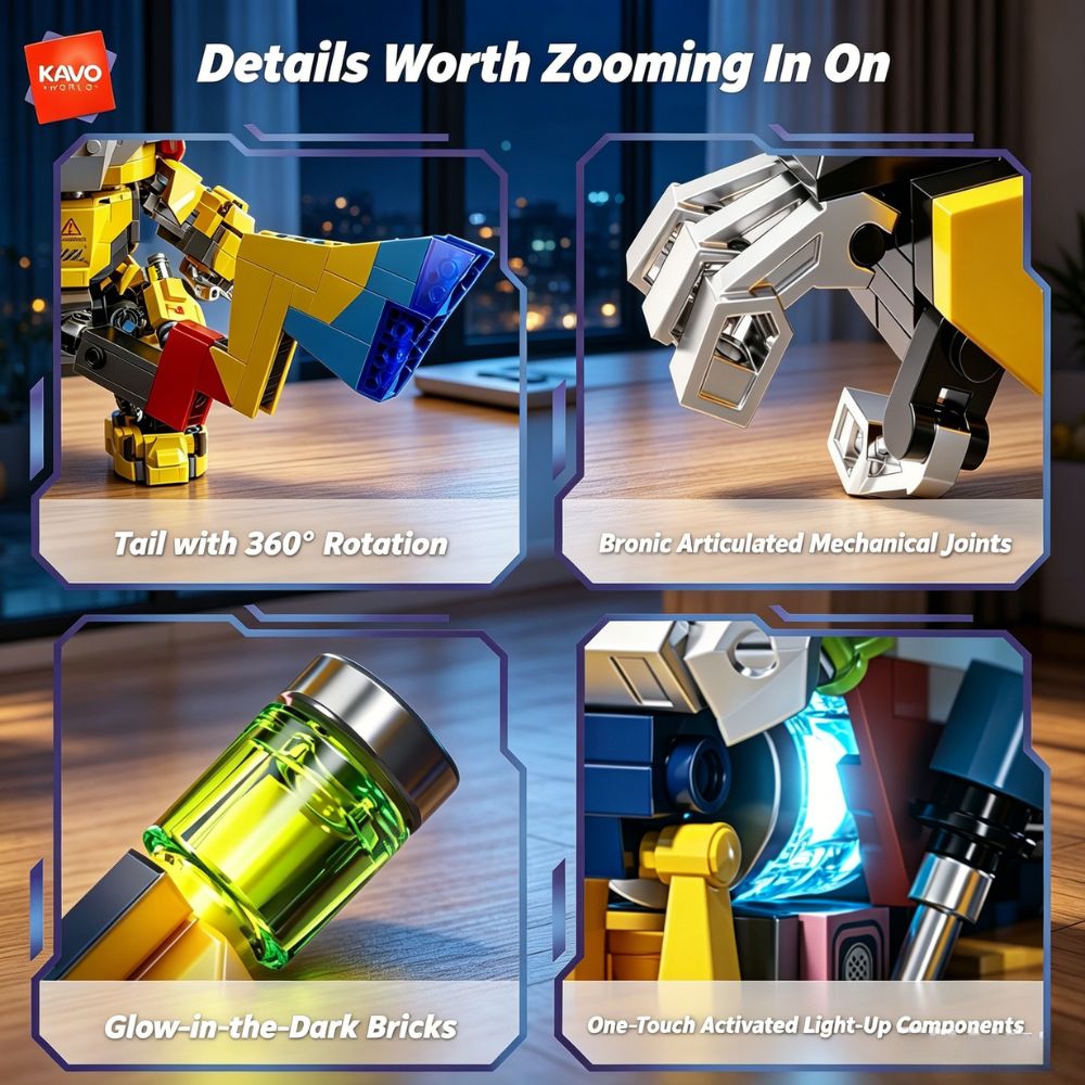 KAVOWORLD 1505 elementów Mecha – Desk Setup Diy recenzja i cena