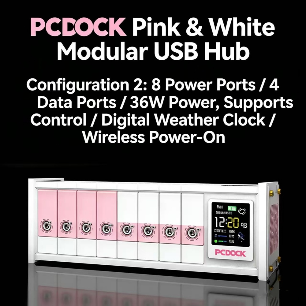 PCDOCK Blok USB z przełączniki – Desk Setup For Laptop recenzja i cena