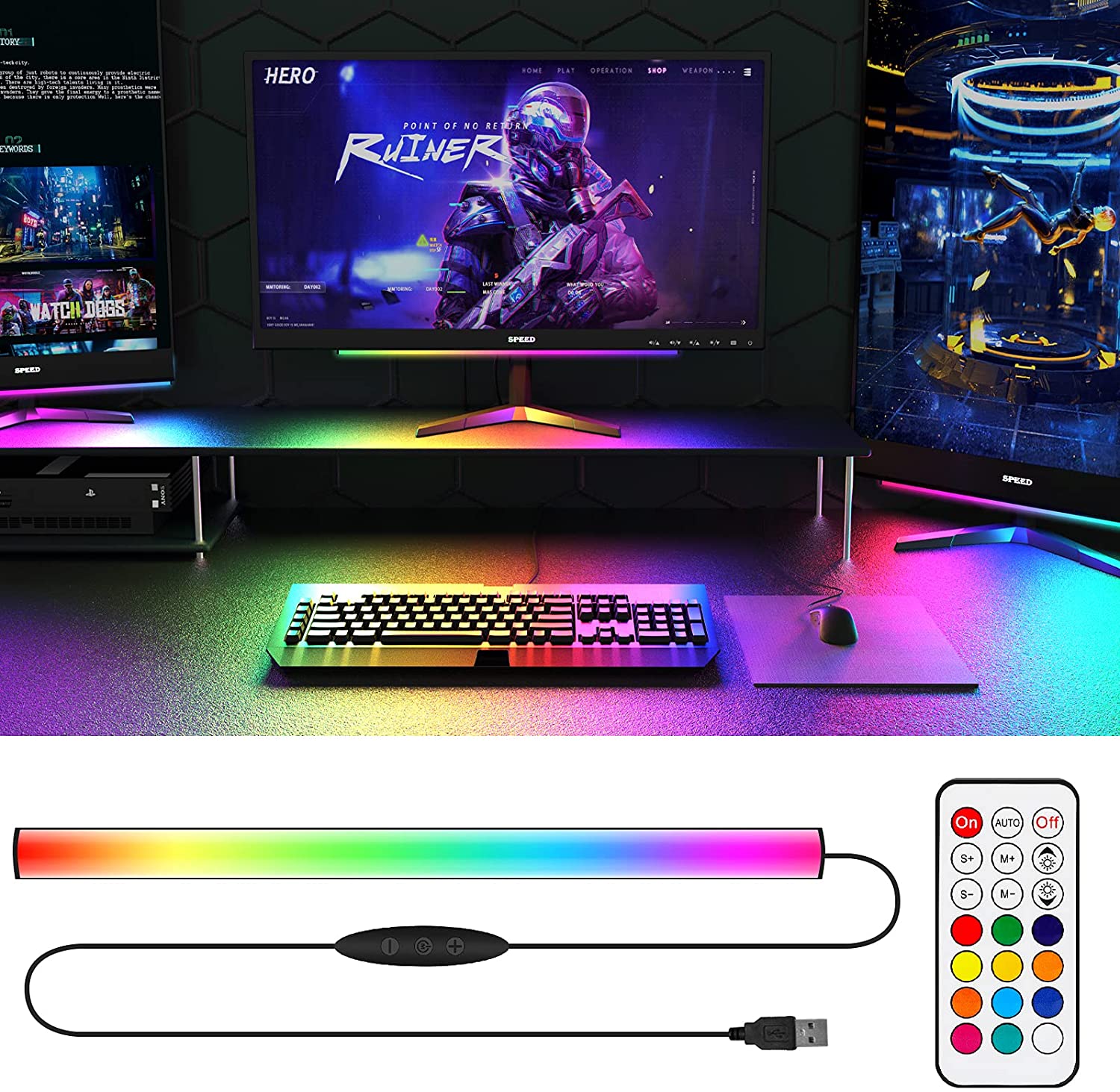 Pod monitorem Listwa świetlna  – Desk Setup Diy recenzja i cena